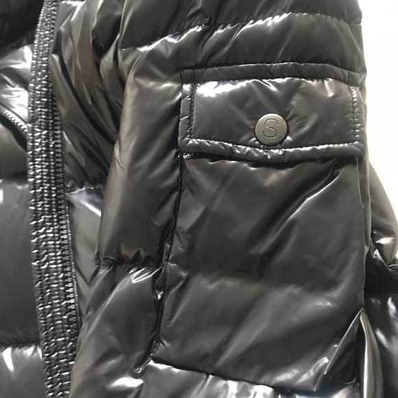 NEW S13 Down Winter Jacket Cold Black Puffer Coat womens warm hood glossy small - Picture 12 of 13